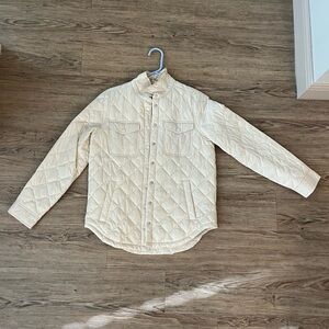 J. Crew Quilted Signature Puffer Jacket Cream